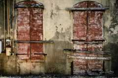 Grungy Doors in an Alley in Galveston